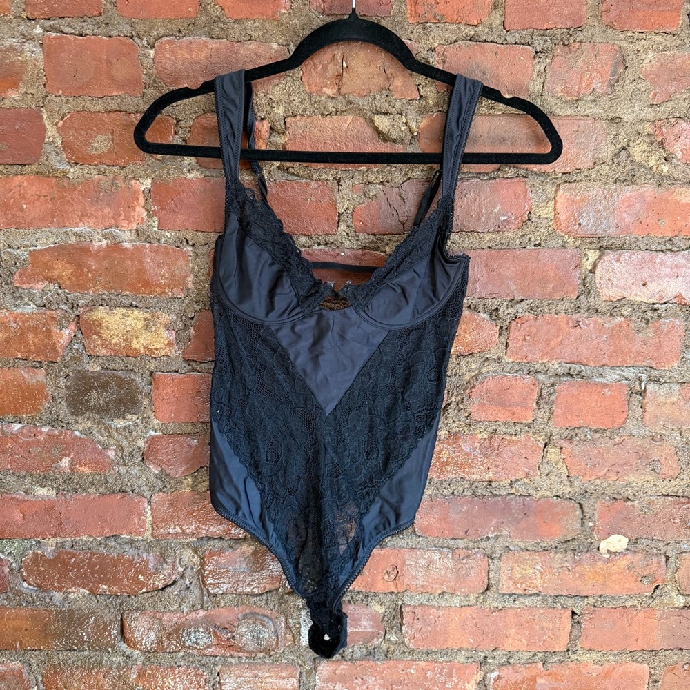 Elegant Black Lace Bodysuit